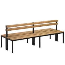 Free-standing benches with backrest series 105 by EUGEN WOLF