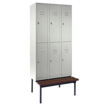 Clothes cabinets partitioned with bench base series 74 U